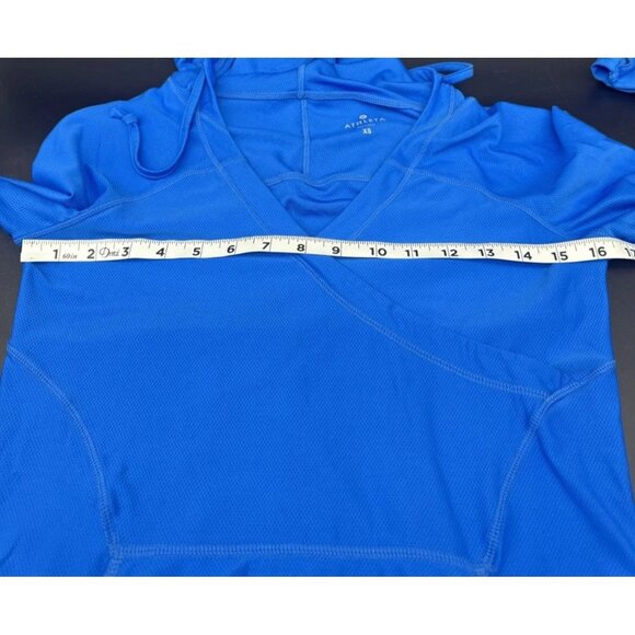 Athleta Women’s Blue Wick It Wader Swim Cover Up Long Sleeve Tunic W/Hood Sz XS - Picture 10 of 11